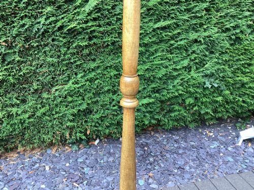 EDWARDIAN OAK STANDARD LAMP - ADDITIONAL PHOTO 1