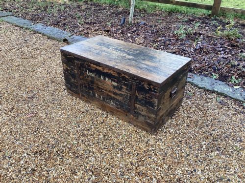 ANTIQUE CAMPAIGN MILITARY CHEST - ADDITIONAL PHOTO 1