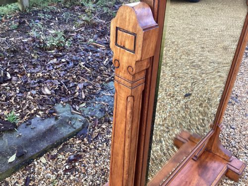 VICTORIAN MAHOGANY CHEVAL DRESSING MIRROR - ADDITIONAL PHOTO 6