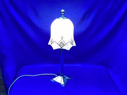 ART DECO CHROME TABLE LAMP - ADDITIONAL PHOTO 2
