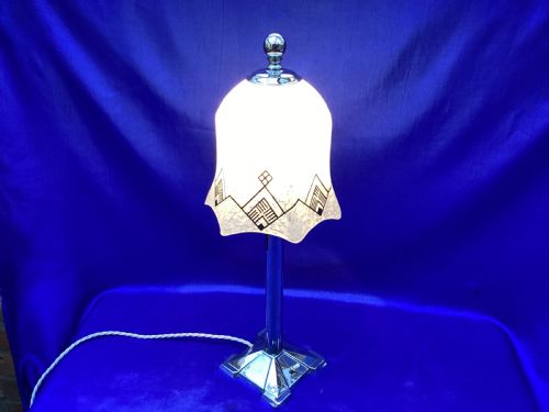 ART DECO CHROME TABLE LAMP - ADDITIONAL PHOTO 4