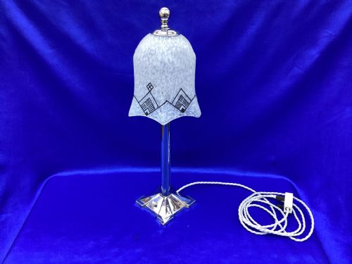 ART DECO CHROME TABLE LAMP - ADDITIONAL PHOTO 7
