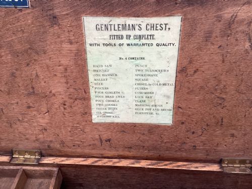VICTORIAN OAK TOOL BOX CHEST - ADDITIONAL PHOTO 11