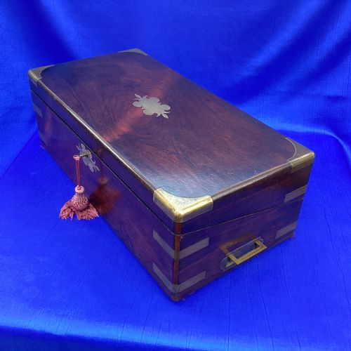 GEORGIAN ROSEWOOD CAMPAIGN WRITING SLOPE - ADDITIONAL PHOTO 2