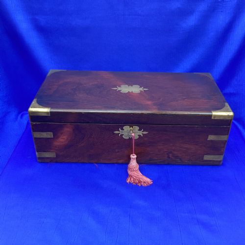 GEORGIAN ROSEWOOD CAMPAIGN WRITING SLOPE - ADDITIONAL PHOTO 6
