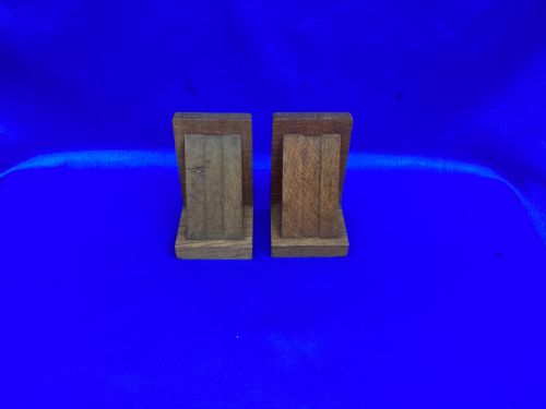 ANTIQUE GORDON RUSSELL OAK BOOK ENDS - ADDITIONAL PHOTO 5