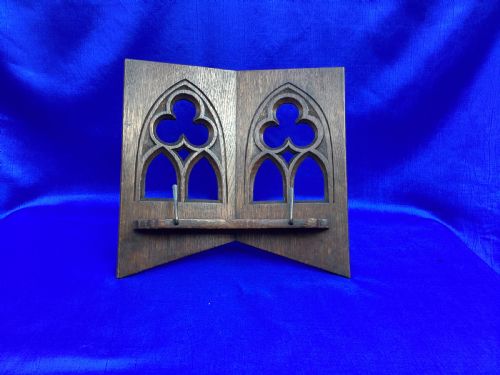 ANTIQUE OAK ARTS AND CRAFTS BOOK STAND - ADDITIONAL PHOTO 6