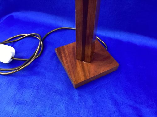 ANTIQUE ART DECO MAHOGANY TABLE LAMP - ADDITIONAL PHOTO 4