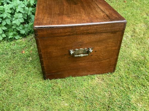 VICTORIAN MAHOGANY DEED BOX - ADDITIONAL PHOTO 7