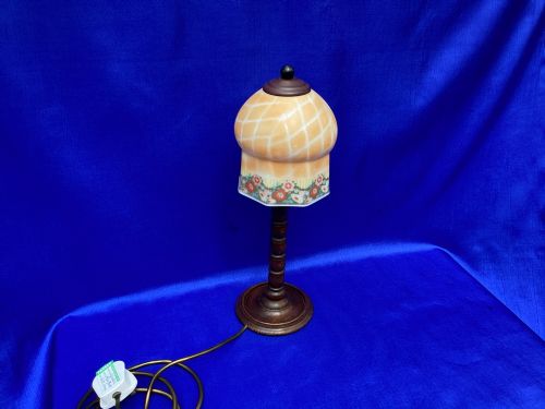 ANTIQUE FRENCH WALNUT TABLE LAMP - ADDITIONAL PHOTO 3