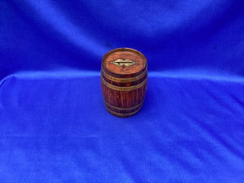 EDWARDIAN OAK BARREL MONEY BOX - ADDITIONAL PHOTO 1