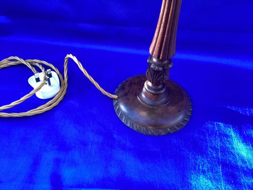 ANTIQUE FRENCH WALNUT TABLE LAMP - ADDITIONAL PHOTO 3