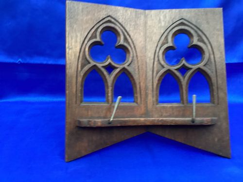 Antique Oak Arts and Crafts Book Stand