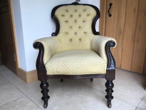 Victorian mahogany parlour chair
