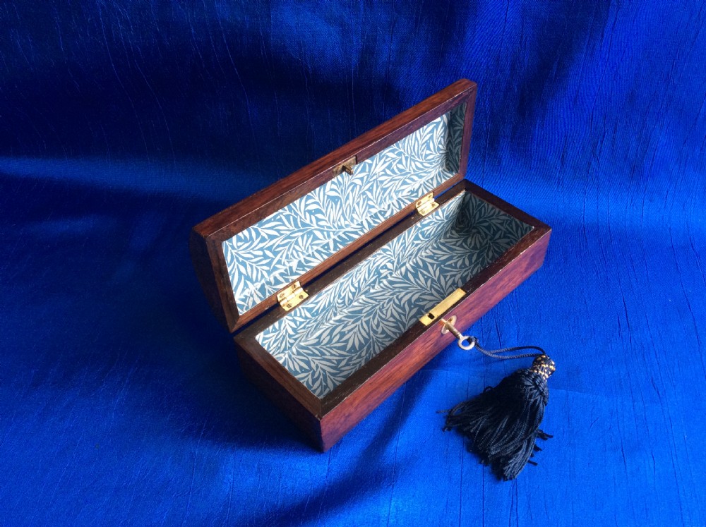Victorian rosewood and mother of pearl glove box View III
