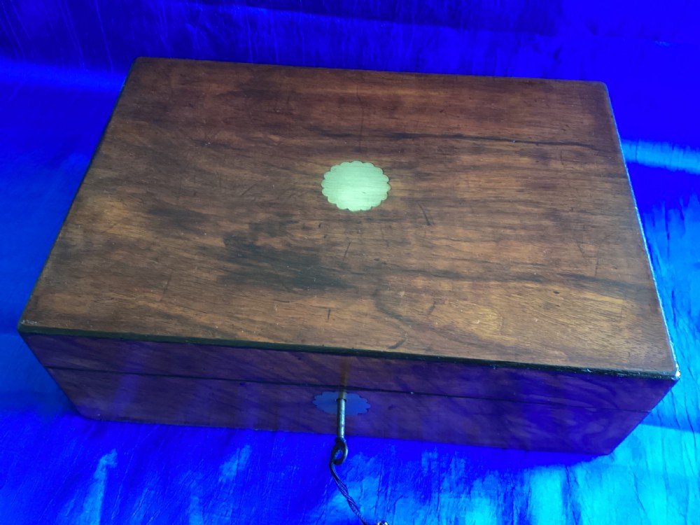 Victorian walnut trinket keepsake box View V
