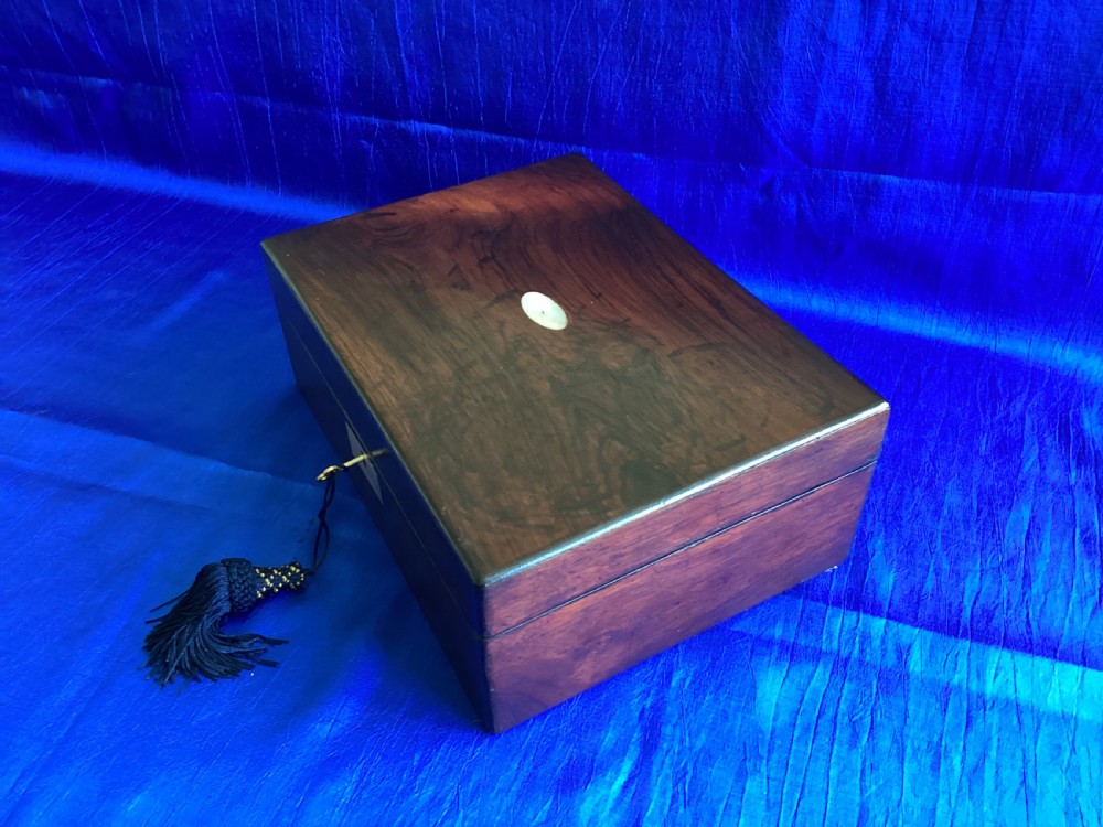 Victorian rosewood jewellery box View II