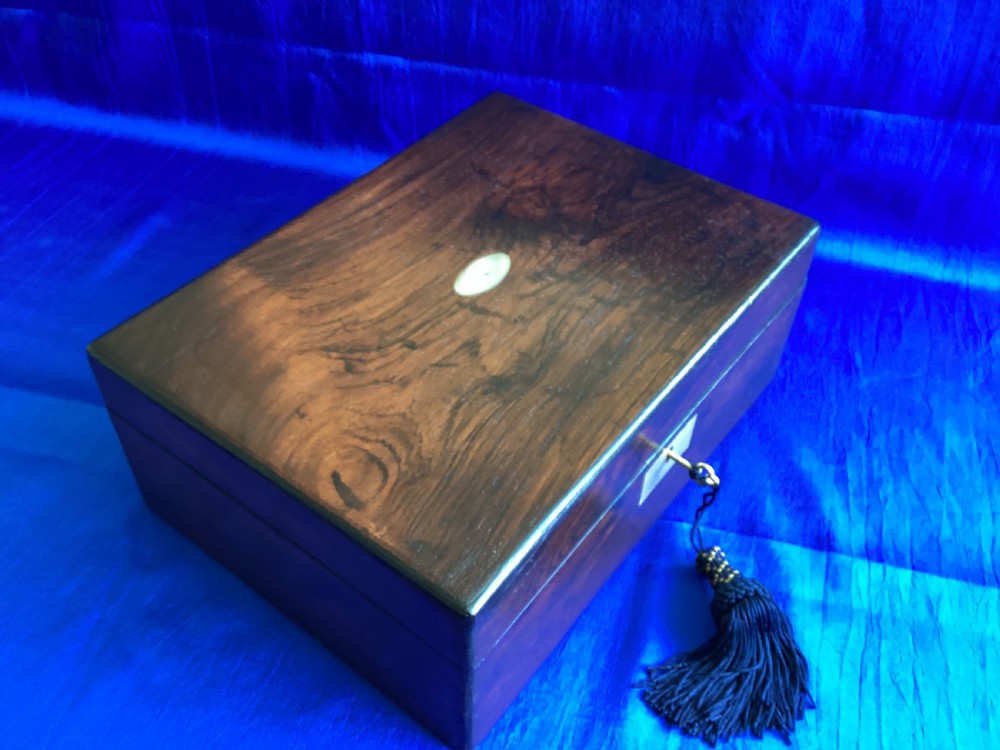 Victorian rosewood jewellery box View III