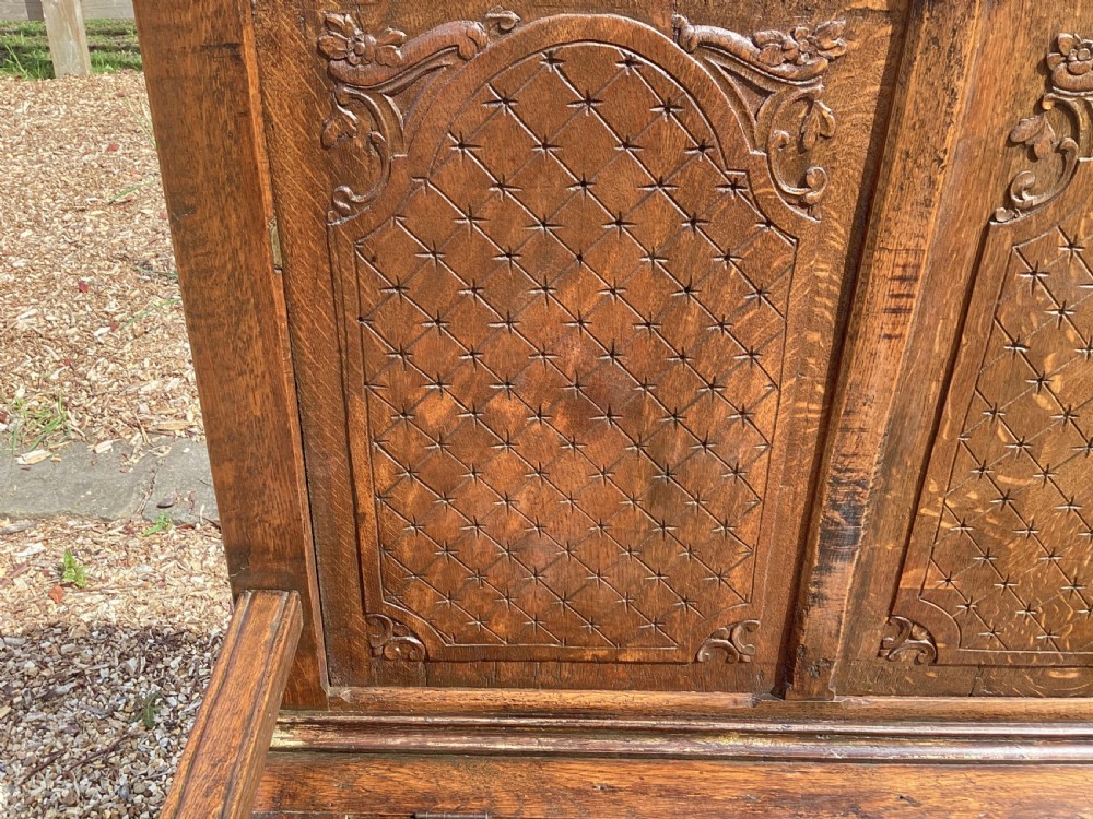 Victorian French country oak settle View VII