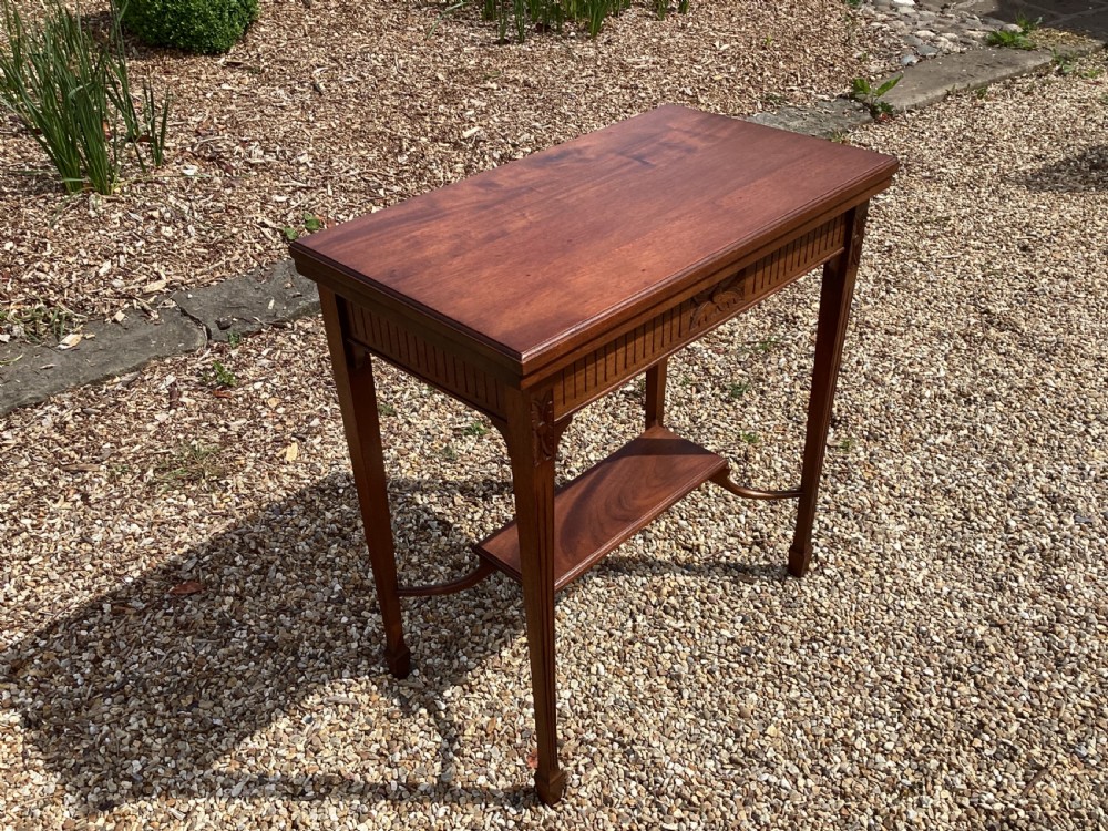 Antique mahogany games table View II