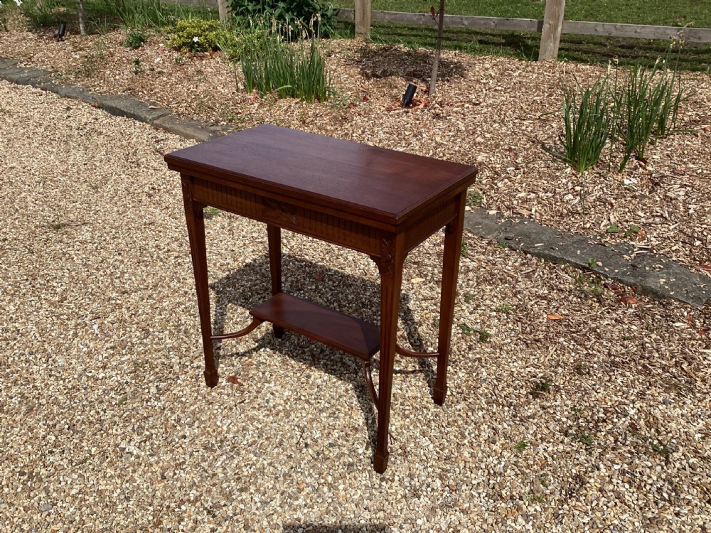 Antique mahogany games table View III