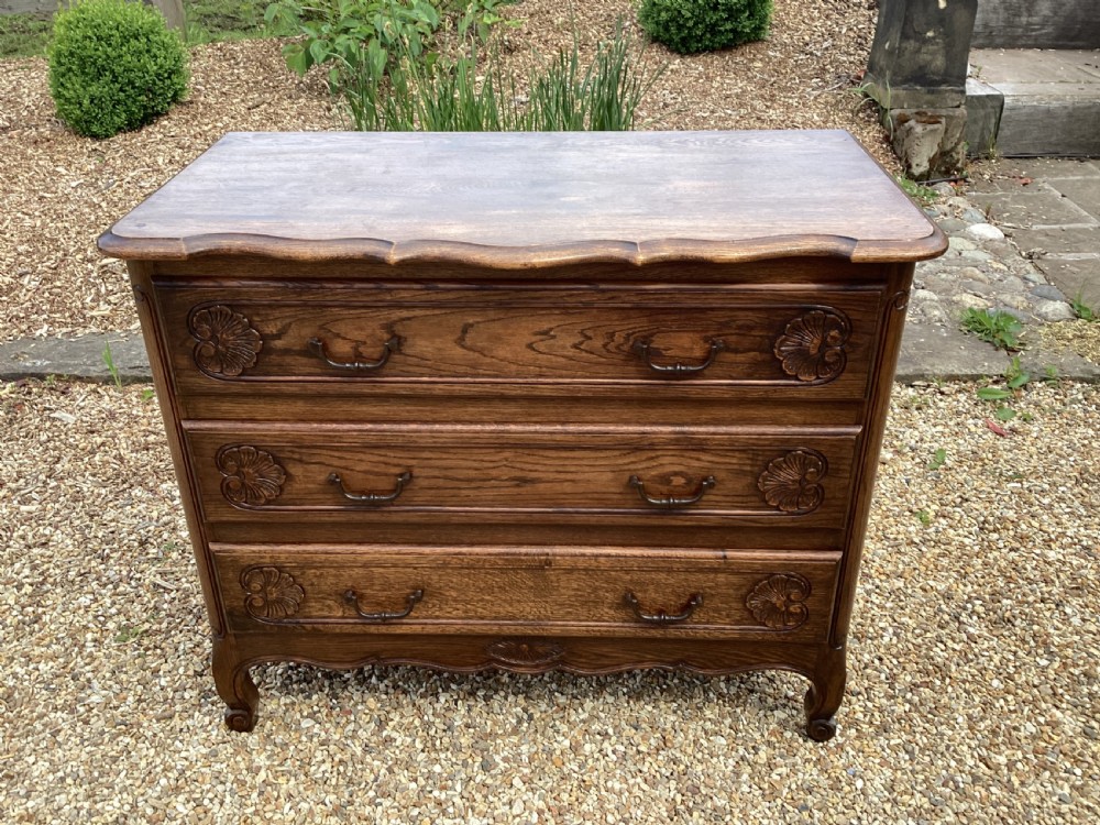 Antique French oak chest of drawers