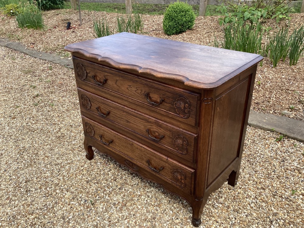 Antique French oak chest of drawers View IV