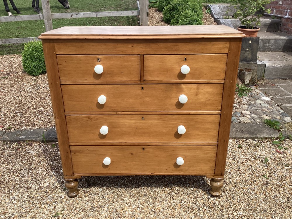 Victorian farmhouse stripped pine chest of drawers
