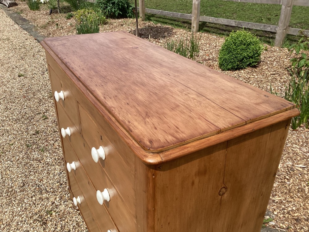 Victorian farmhouse stripped pine chest of drawers View III