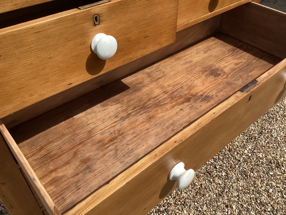 Victorian farmhouse stripped pine chest of drawers View VI