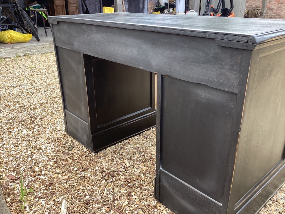 Vintage black ‘ shabby chic ‘  ladies kneehole  desk View VIII