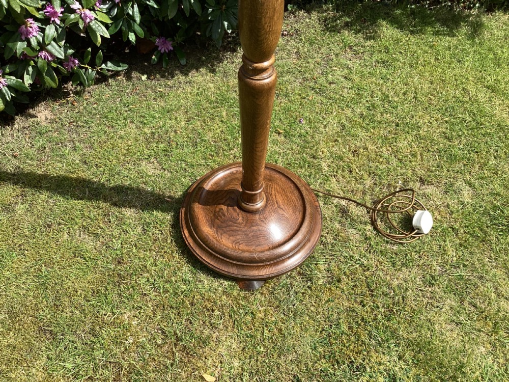 Antique oak standard lamp View II