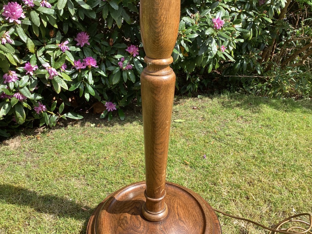 Antique oak standard lamp View III