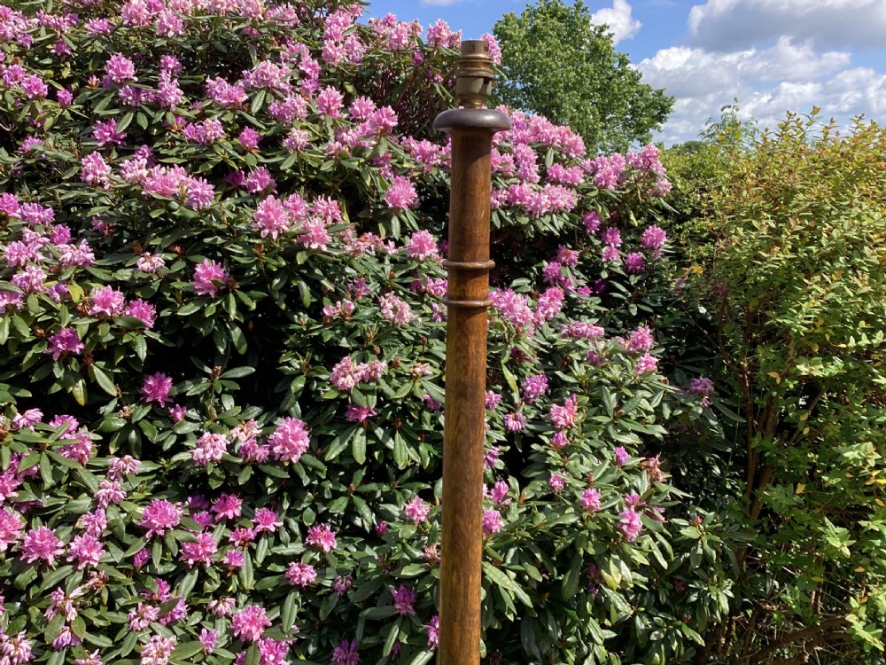 Antique oak standard lamp View IV