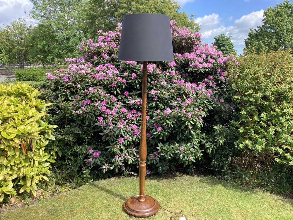Antique oak standard lamp View VI