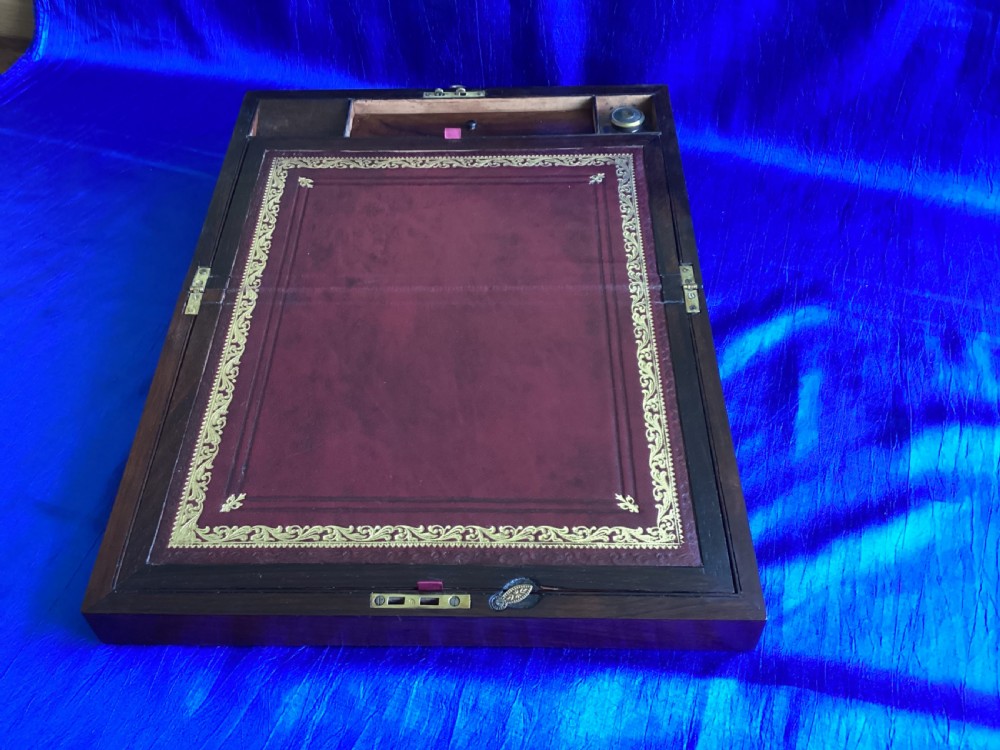 Victorian Rosewood and mother of pearl writing slope View IV