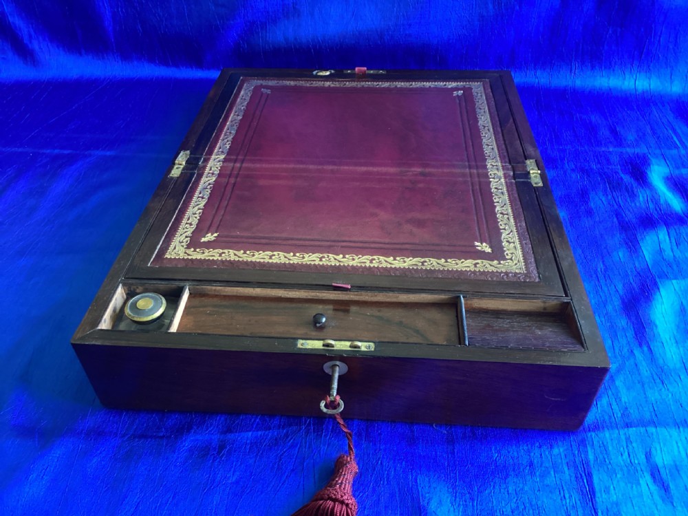 Victorian Rosewood and mother of pearl writing slope View V