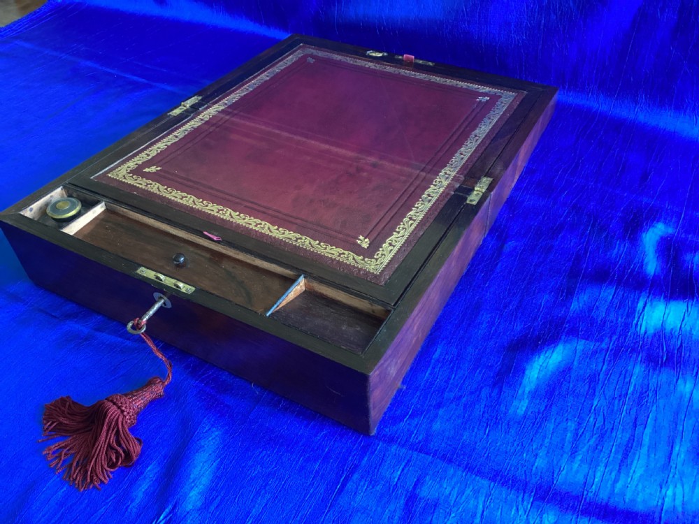 Victorian Rosewood and mother of pearl writing slope View VI