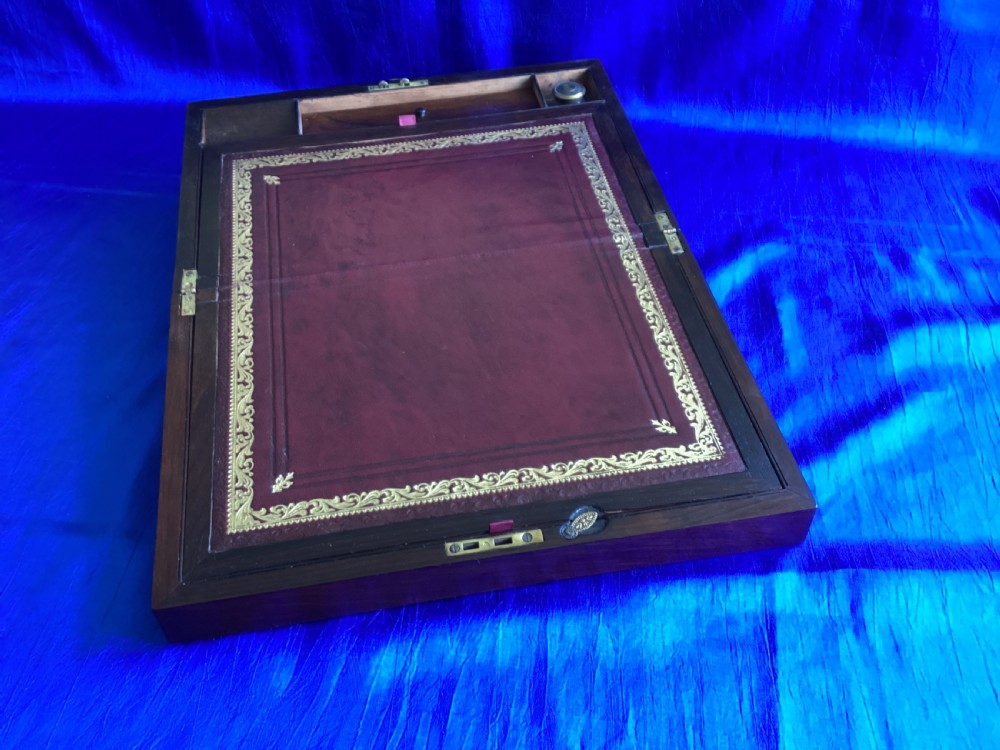 Victorian Rosewood and mother of pearl writing slope View VII
