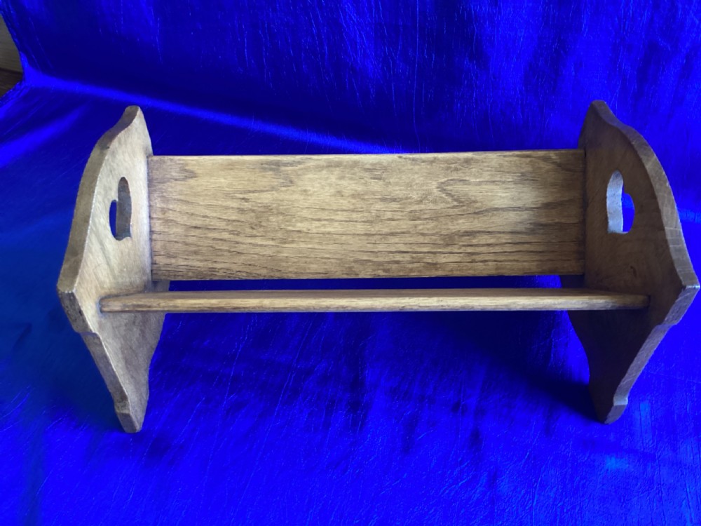 Arts and Crafts oak book trough View II