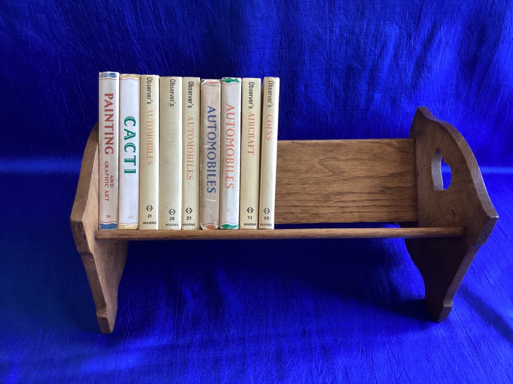 Arts and Crafts oak book trough View VII