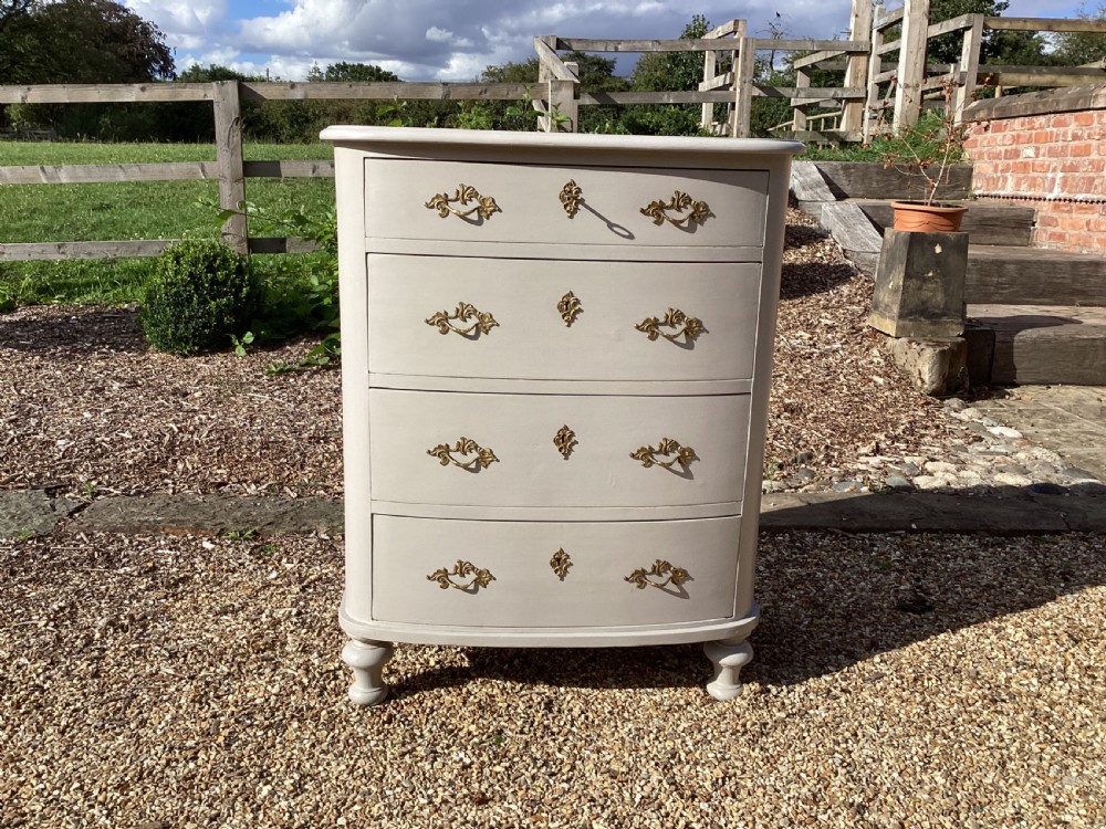 Antique painted French Empire style chest of drawers 