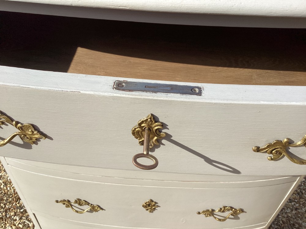 Antique painted French Empire style chest of drawers  View V