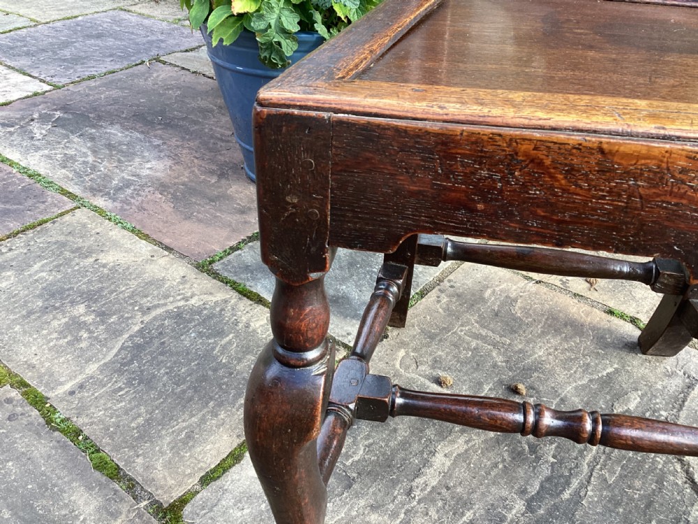 Antique 17th century Oak hall chair View V
