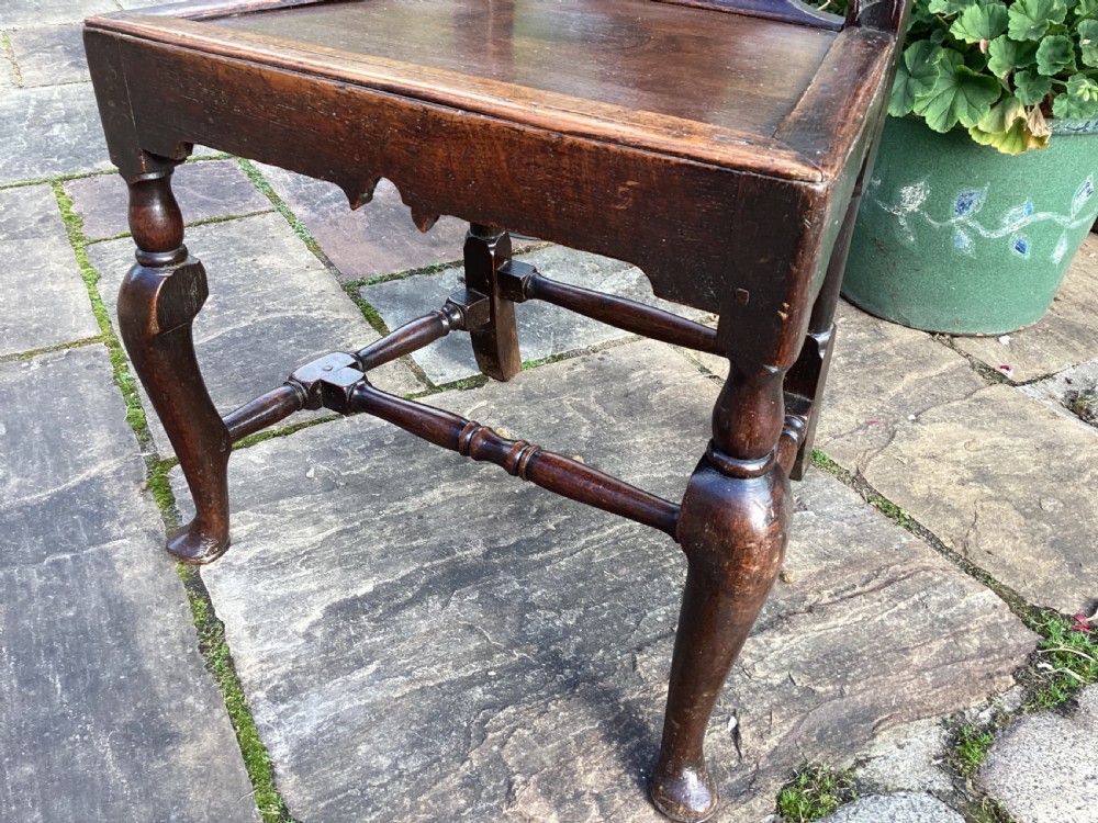 Antique 17th century Oak hall chair View VII