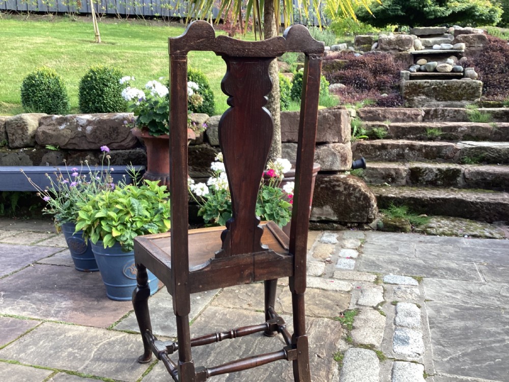 Antique 17th century Oak hall chair View VIII