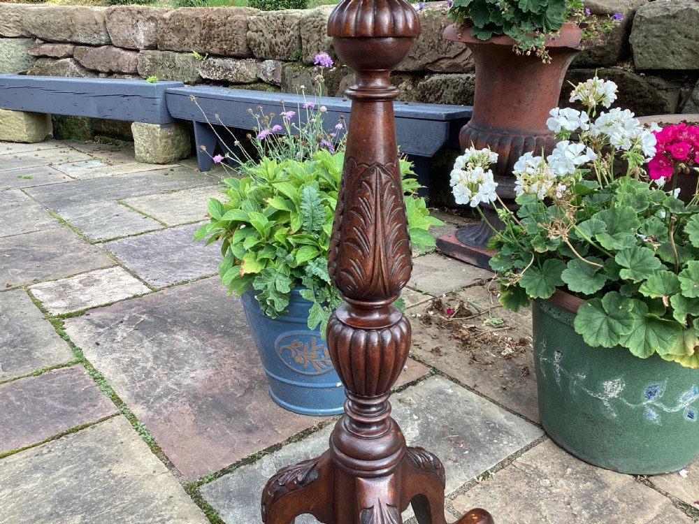 Victorian mahogany jardiniere stand View V
