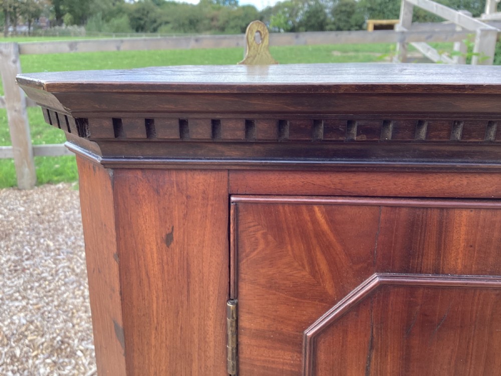 Georgian oak and mahogany corner cupboard View V