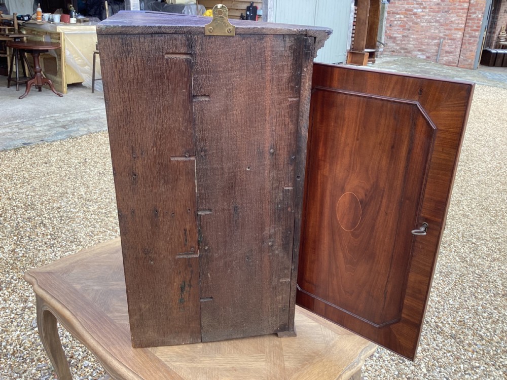 Georgian oak and mahogany corner cupboard View XI
