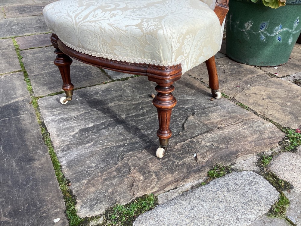 Victorian walnut nursing chair View IV